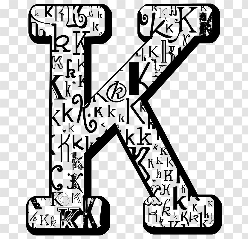 Letter K Alphabet Initial - Recreation - Case Font A Transparent PNG