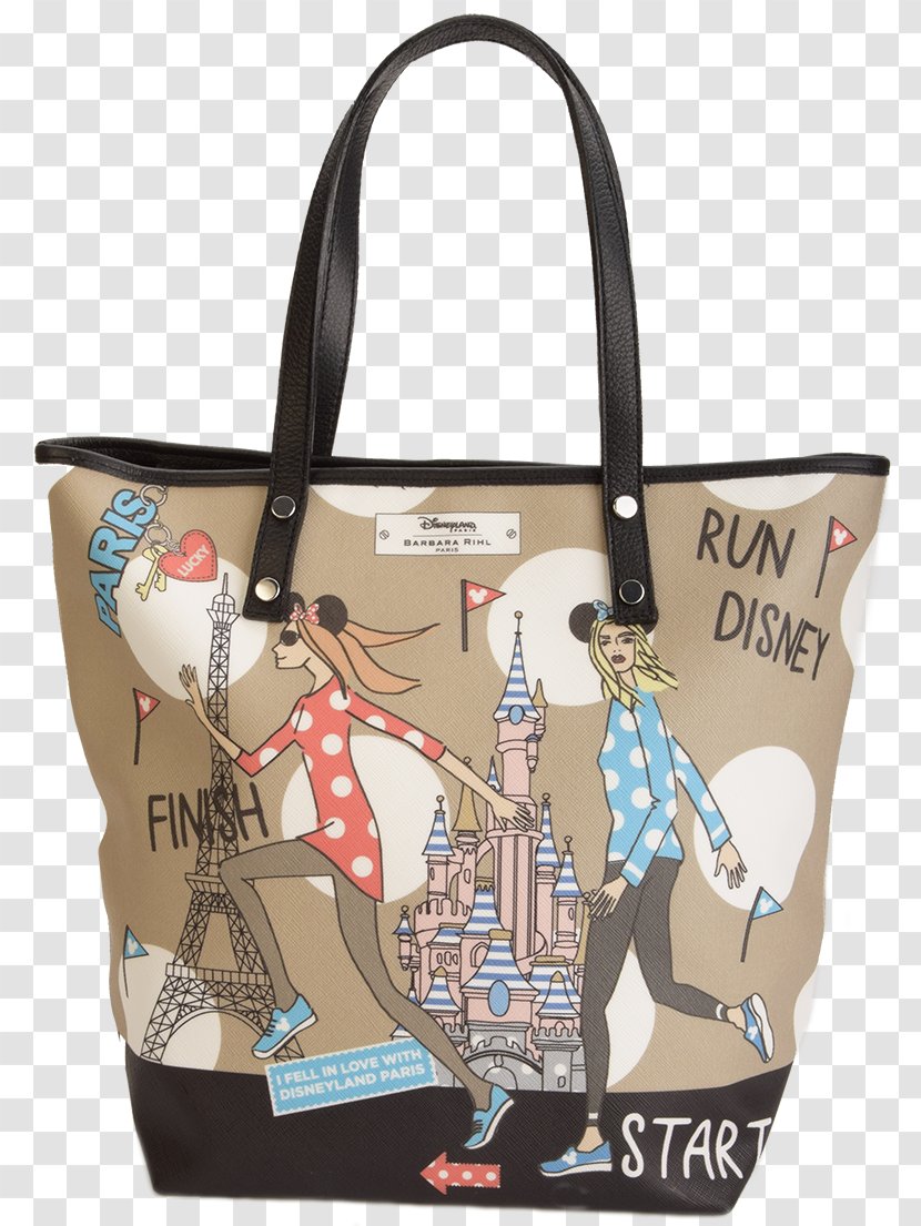 Tote Bag Disneyland Paris Barbara Rihl Brown Marie-Claire RunDisney - Rundisney Transparent PNG