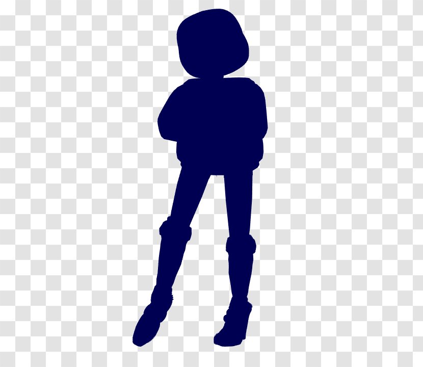 Clip Art Human Behavior Silhouette Cobalt Blue - Joint - Showcase Models Transparent PNG