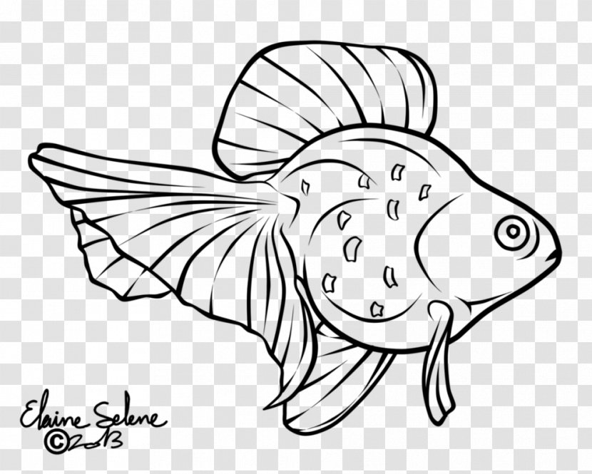 Drawing /m/02csf Line Art Clip - Flower - Fish Transparent PNG