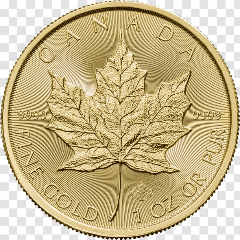 Canada Canadian Gold Maple Leaf Silver Royal Mint - Coin Transparent PNG