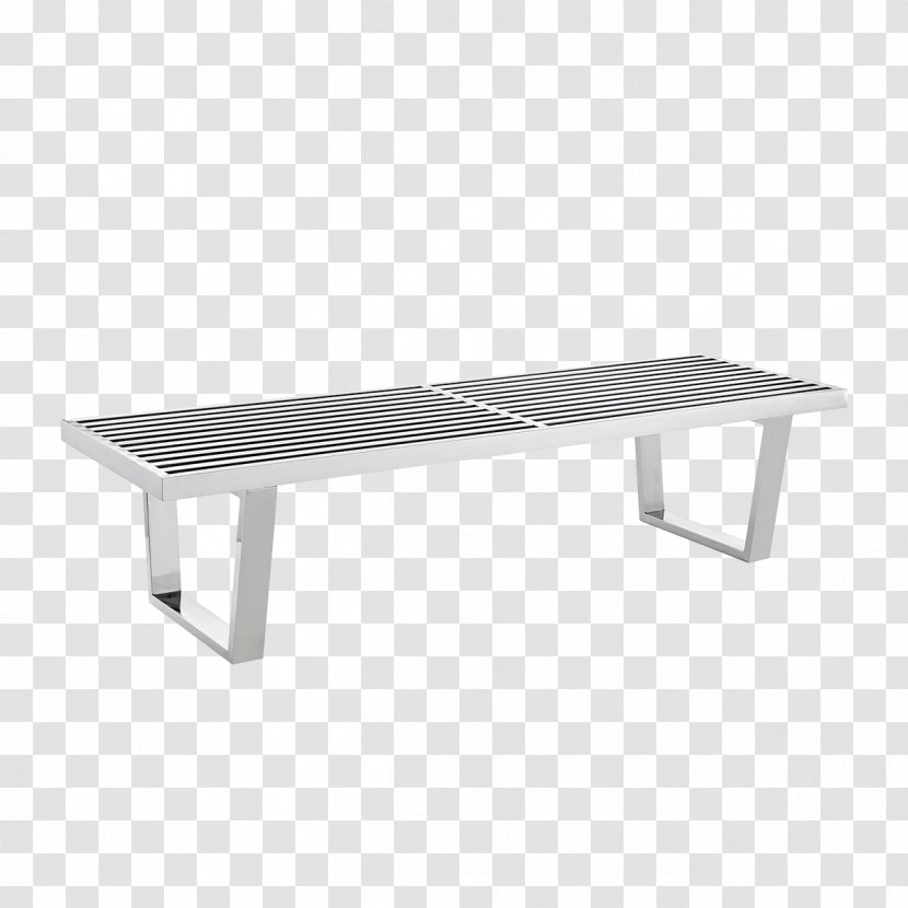 Bench Metal Furniture Stainless Steel - Material - Silver Transparent PNG