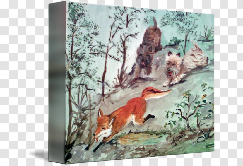 Red Fox Fauna Painting Wildlife - Mammal Transparent PNG