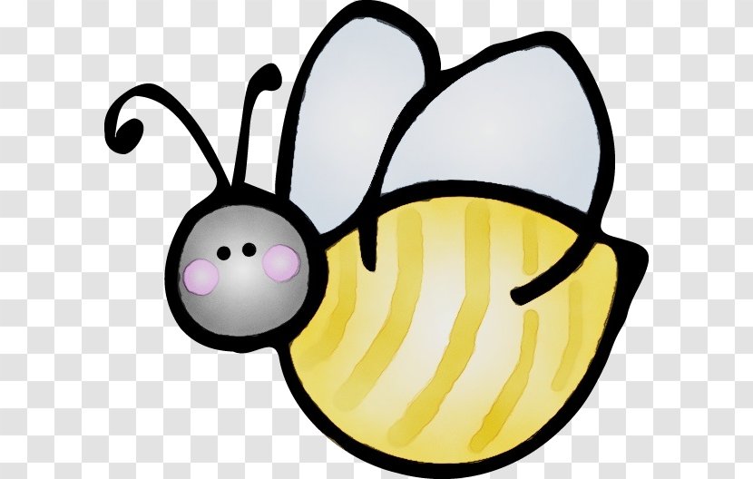 Cartoon Bee - Yellow - Smile Honeybee Transparent PNG