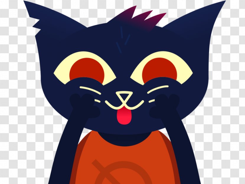 Clip Art Night In The Woods Whiskers Cat Image - Heart Transparent PNG
