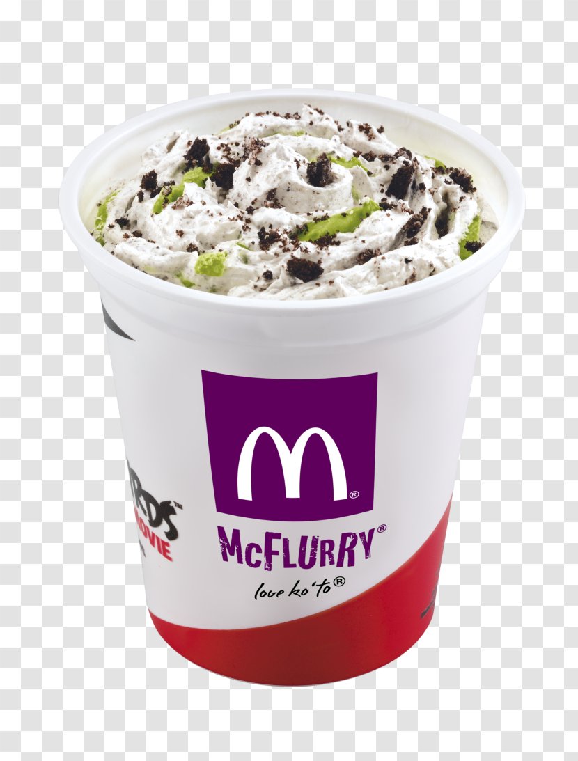 McDonald's McFlurry With Oreo Cookies Ice Cream Matcha - Dessert - Soft Serve Transparent PNG