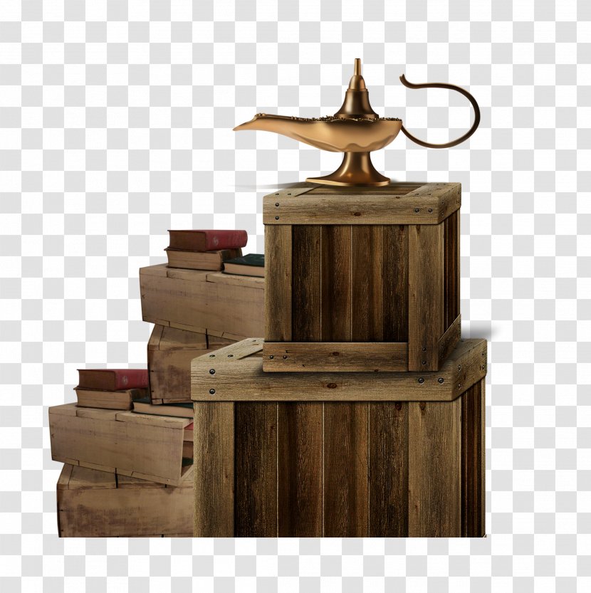 Painting Wood Icon - Box - Wooden Aladdin Lamp 16 Material Net Transparent PNG
