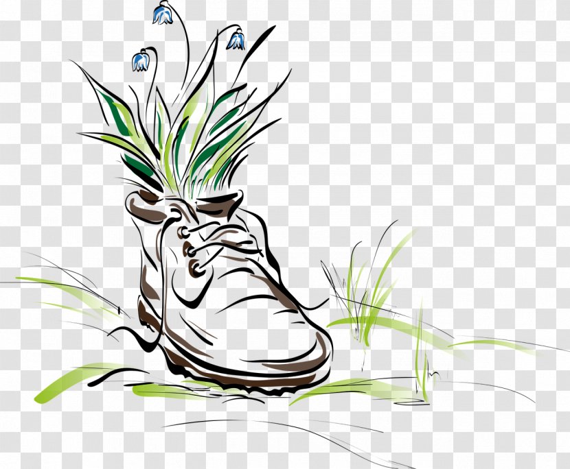 Shoe Hiking Boot Sneakers Clip Art - Flora - Hike Transparent PNG