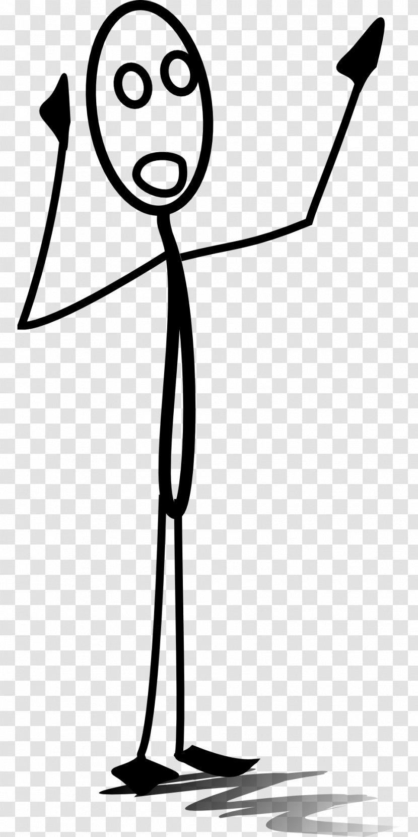 Stick Figure Animation Clip Art - Black And White - Ali Transparent PNG