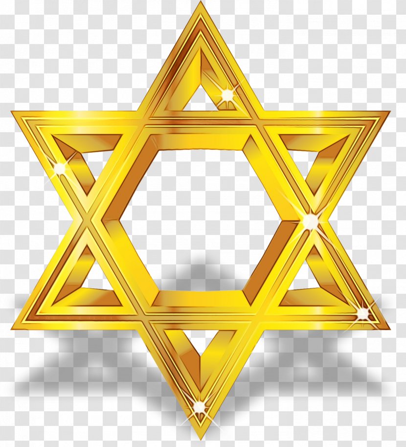 Gold Star - Judaism - Triangle Yellow Transparent PNG
