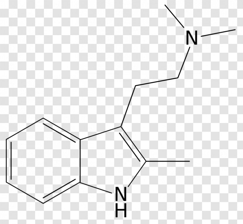 Serotonin Chemistry Molecule Decal Indole - Line Art - Symmetry Transparent PNG