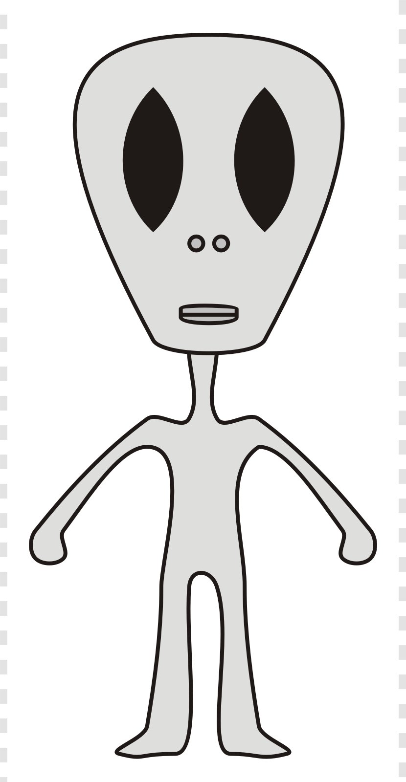 Grey Alien Extraterrestrial Life Drawing - Tree Transparent PNG