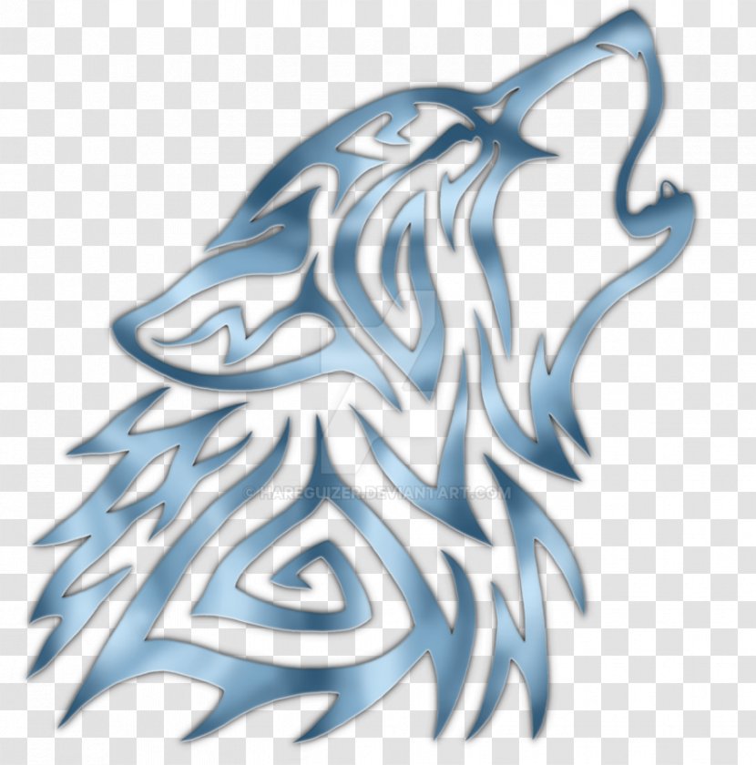 Gray Wolf Pack Drawing Tattoo - Howling In The Moonlight Transparent PNG