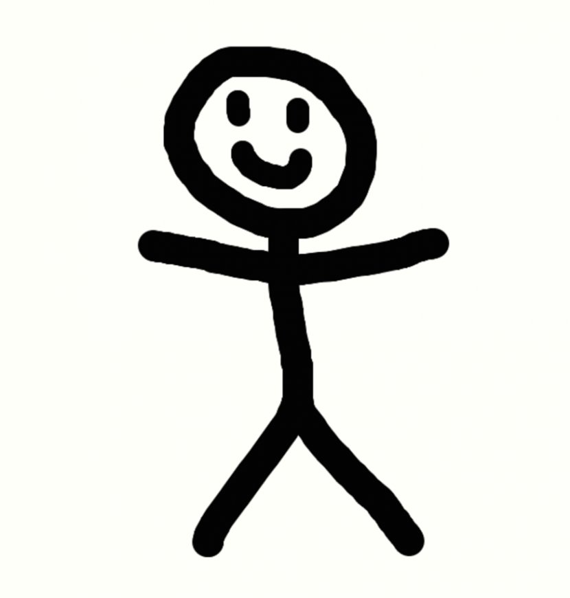 Stick Man Figure Clip Art - Area - Happy Transparent PNG