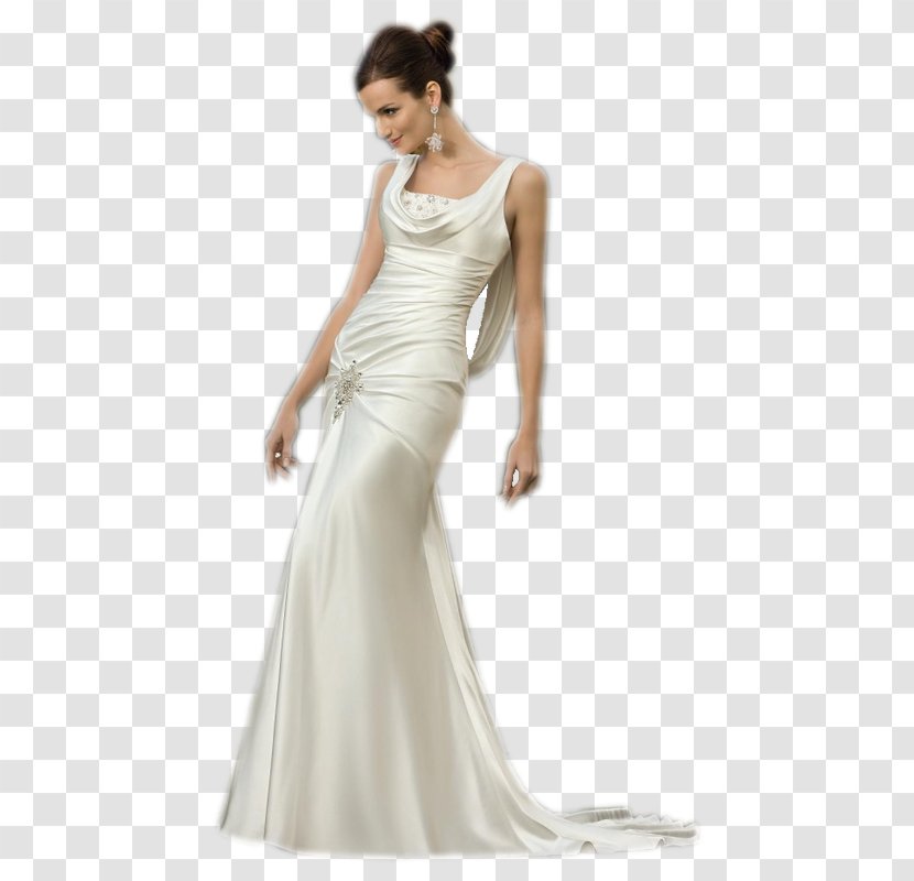 Wedding Dress Shoulder Cocktail Satin Transparent PNG