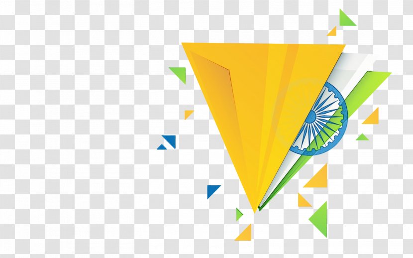 India Independence Day Banner Design - Paper Product Triangle Transparent PNG