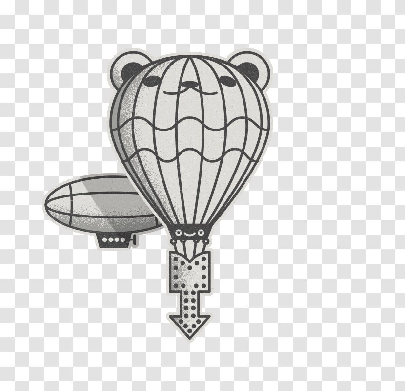Product Design Hot Air Balloon Line Black - Make Cookies Transparent PNG