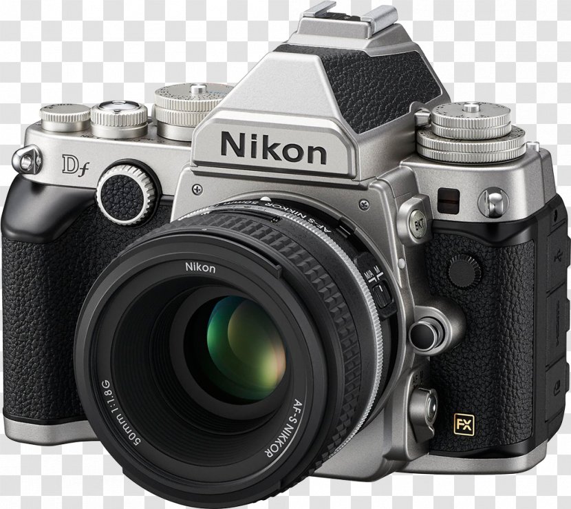 Nikon Df Full-frame Digital SLR AF Nikkor 50 Mm F/1.8D - Slr - Camera Transparent PNG