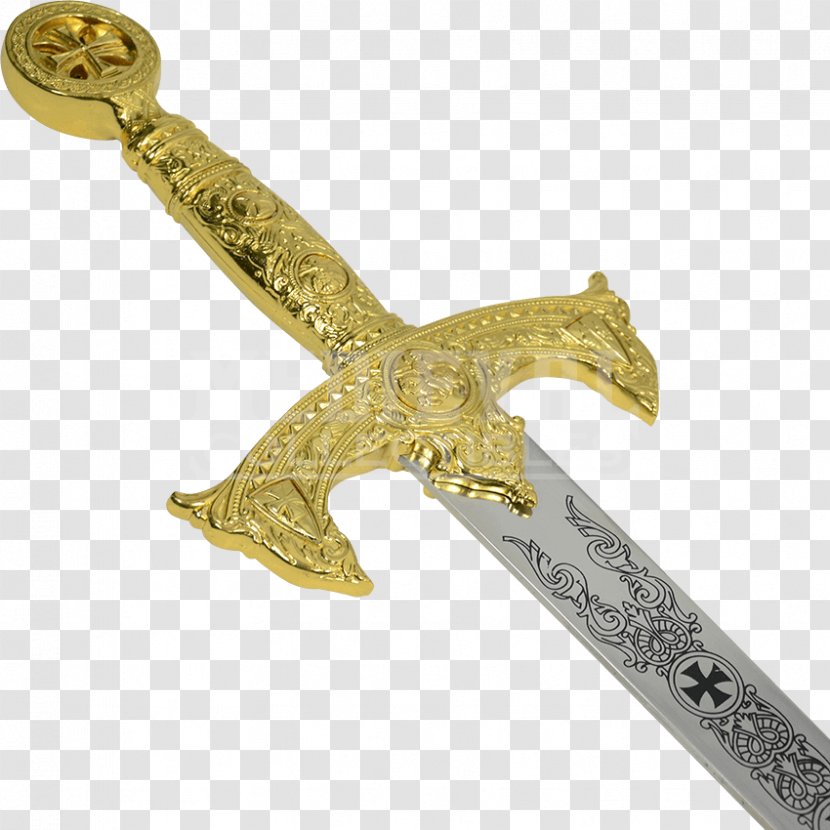 Longsword Weapon Gold Hilt - Cold - Medieval Transparent PNG
