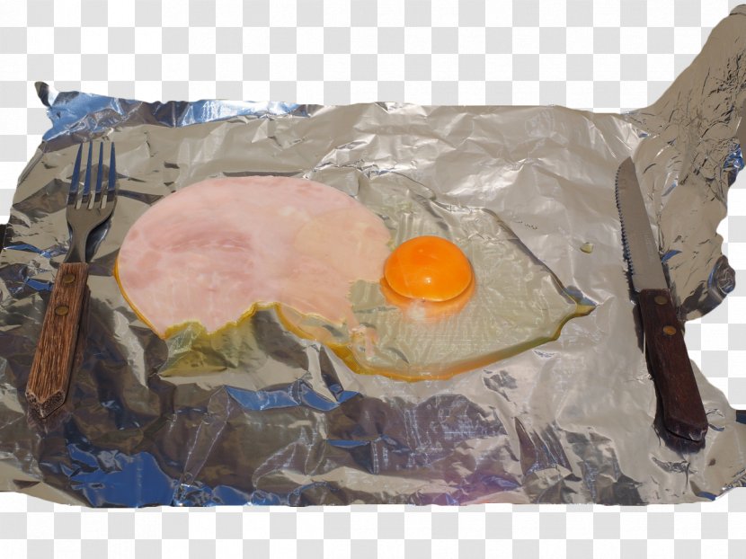 Cooking Frying Cuisine Eating - Tin Foil - Paper With Eggs And Ham Dishes Transparent PNG