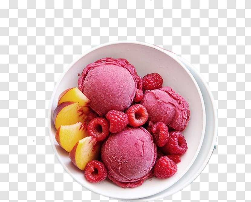 Ice Cream Sorbet Raspberry Ripple Pop - Fruit Transparent PNG