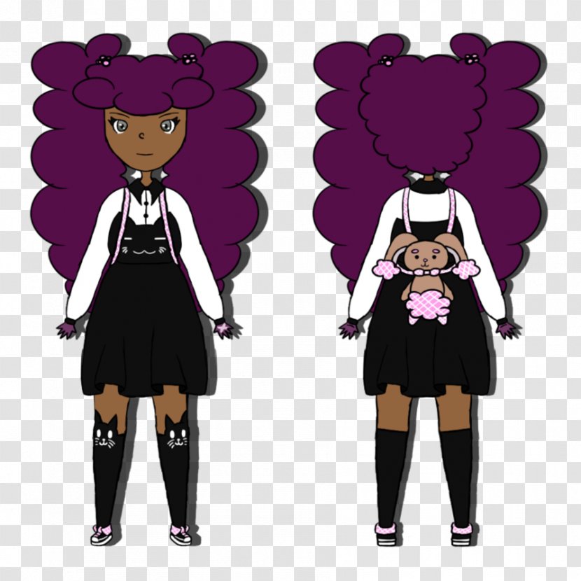Purple Costume Cartoon Character Fiction - Comfortable Dress Shoes For Women Transparent PNG