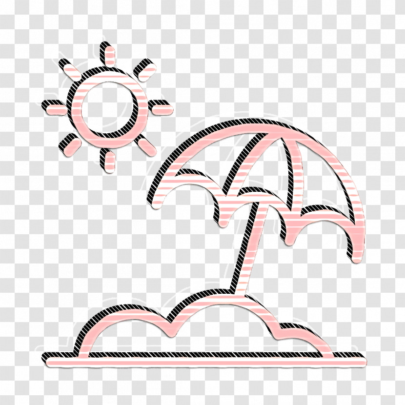 Sun Umbrella Icon Beach Icon Summer Icon Transparent PNG