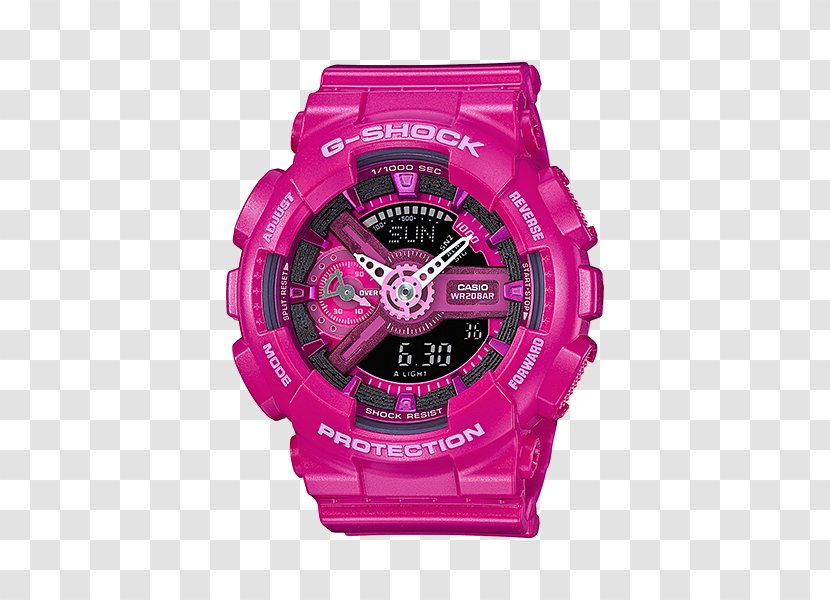 Casio G-Shock DW-5600BBN-1 Shock-resistant Watch - Purple Transparent PNG