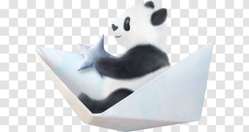 Giant Panda Paper Bear Dog Clip Art - Tree - Boat Transparent PNG
