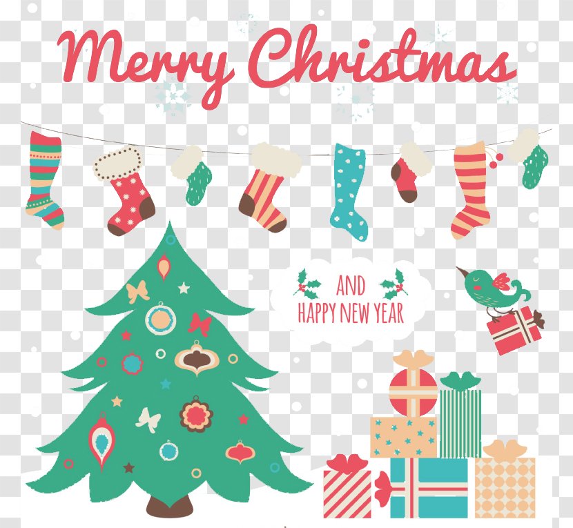 Fresh Christmas Greeting Card Vector Material - Decor - Gift Transparent PNG