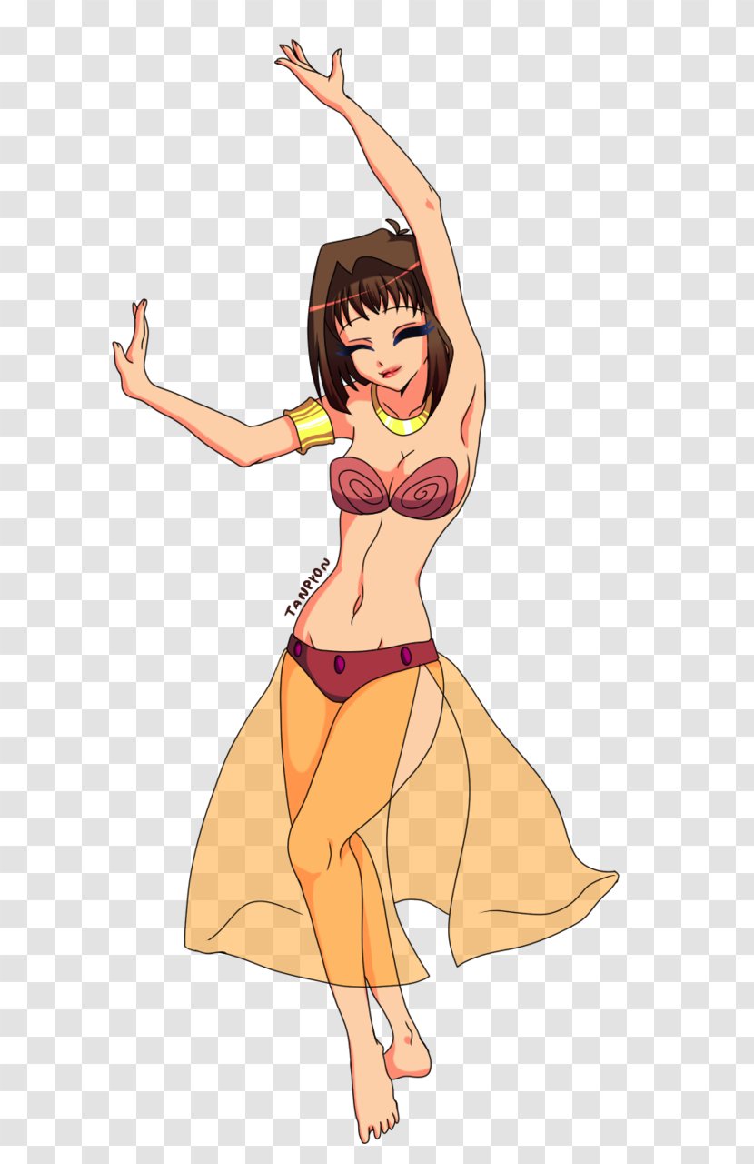 Drawing Belly Dance Esméralda Abdomen - Flower - Dancer Transparent PNG