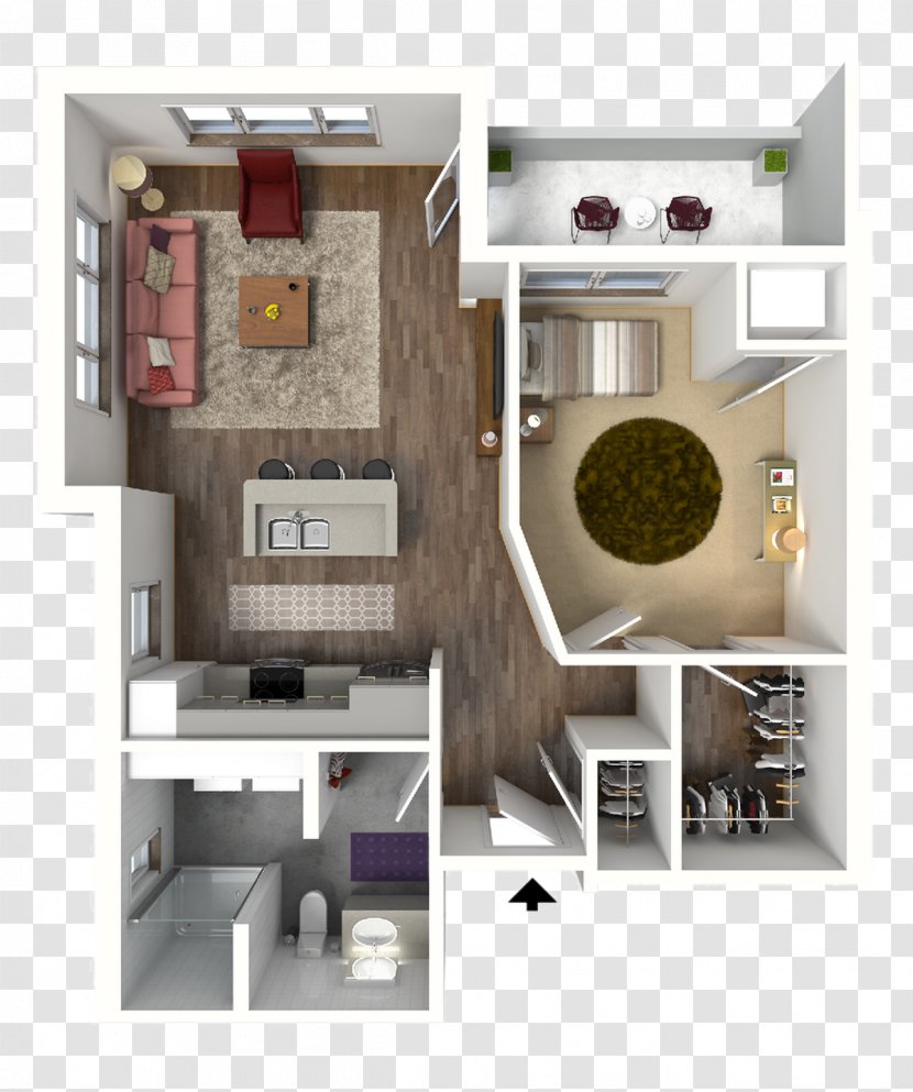 Floor Plan 22 Slate Apartment House Bedroom - Interior Design Services Transparent PNG
