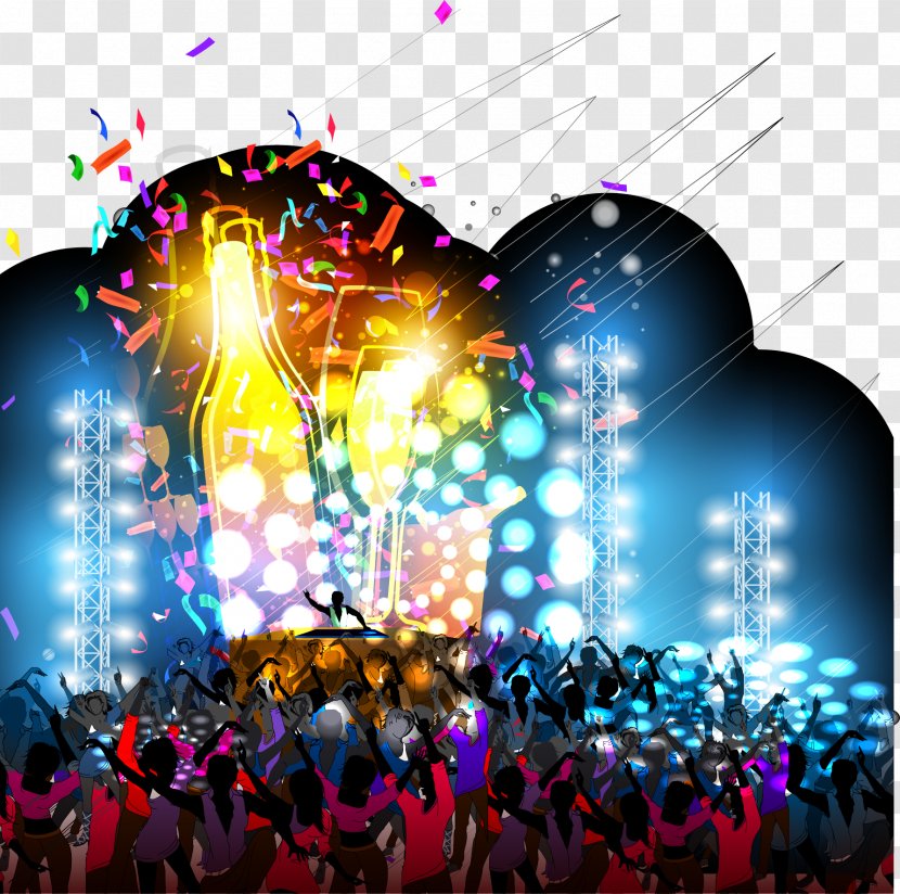 Dream Colorful Beam - Stage - Crowd Transparent PNG