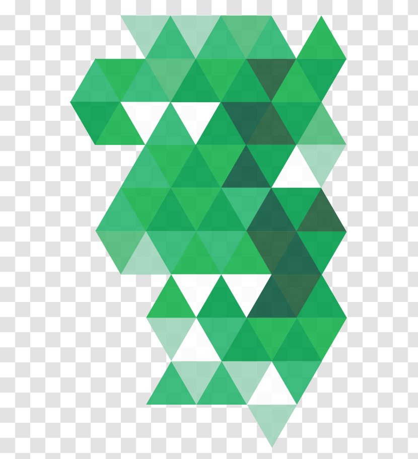 Triangle Point Symmetry Pattern - Flipped Transparent PNG