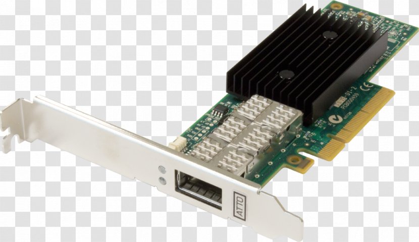 Network Cards & Adapters PCI Express 10 Gigabit Ethernet ATTO Technology - Converged Adapter Transparent PNG