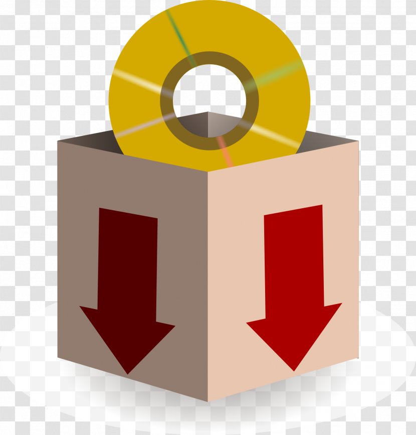 Download Icon - Symbol - Tape The Box Down Arrow Transparent PNG