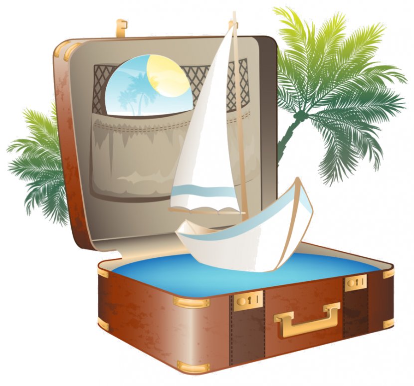 Travel Suitcase Vacation Image Baggage - Vacations Frame Transparent PNG