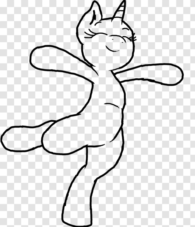 My Little Pony Line Art Black And White - Cartoon - Lineart Transparent PNG