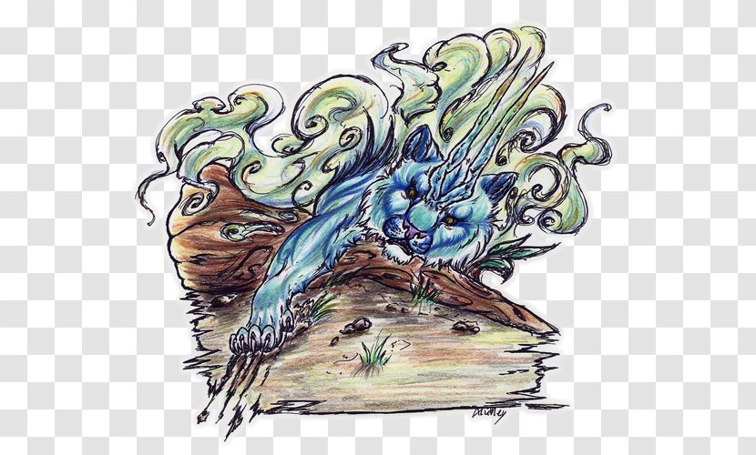 Illustration Tree Cartoon Fauna Animal - Legendary Creature - Bidon Transparent PNG