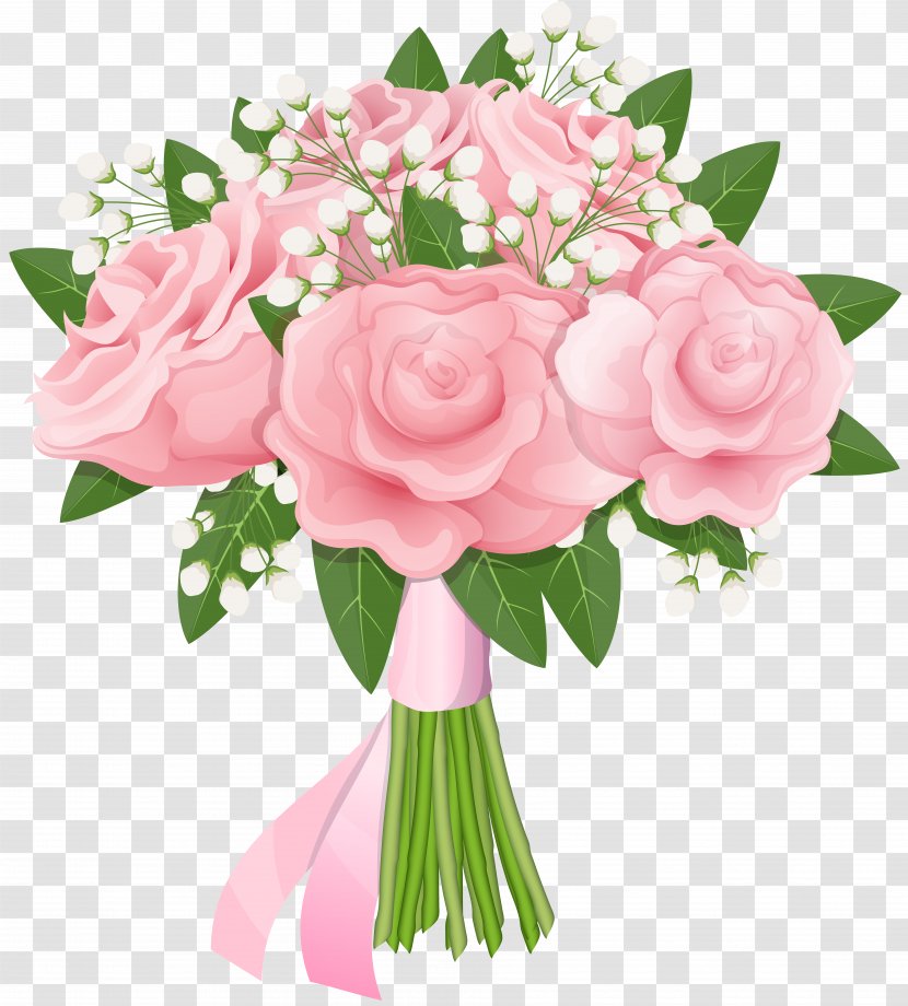 Flower Bouquet Rose Pink Clip Art - Boquet Transparent PNG