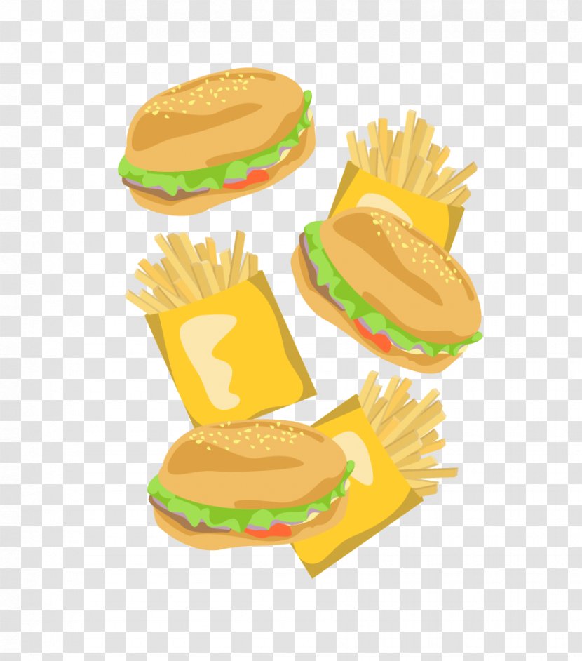 Hamburger Cheeseburger French Fries Fast Food Meatloaf - Floating Burger Transparent PNG