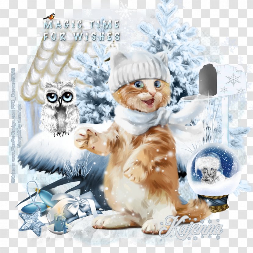 Whiskers Cat Christmas Ornament - Carnivoran Transparent PNG