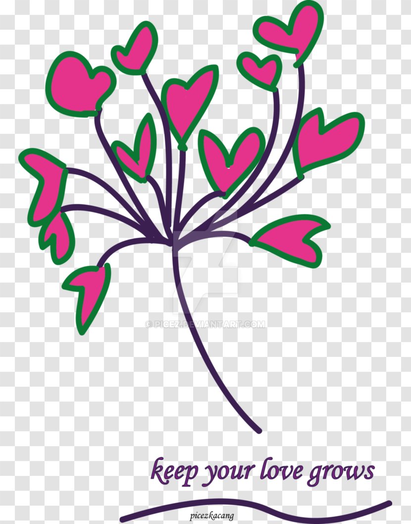 Floral Design Leaf Petal Plant Stem - Text - Love Typo Transparent PNG