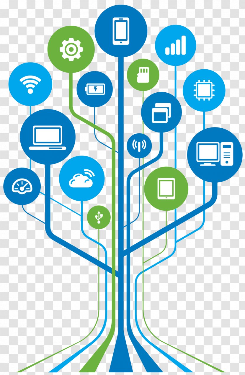 Technology Tree Wall Decal - Organization - Connection Transparent PNG