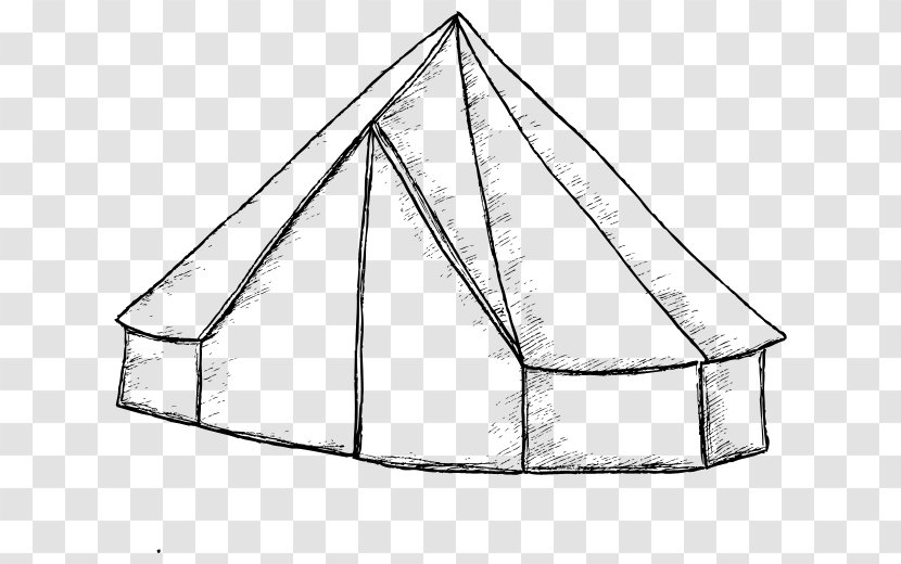 Drawing Bell Tent Camping Line Art - Old Bidlake Farm - Tents Transparent PNG