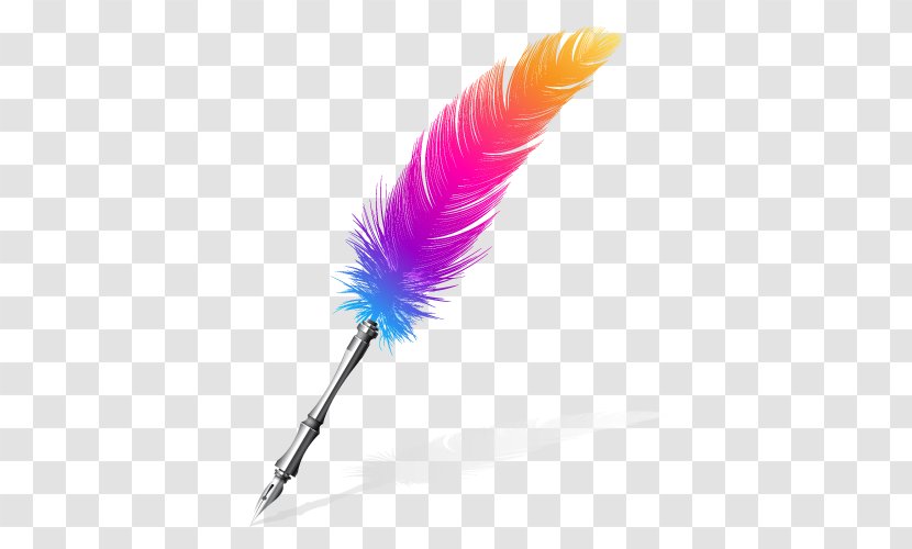 Quill Pen Paper Feather Ink - Fountain Transparent PNG