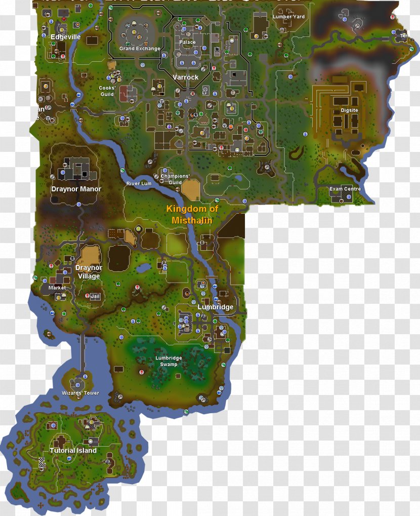 Old School RuneScape Misthalin Map Gielinor - Fairy Ring Transparent PNG