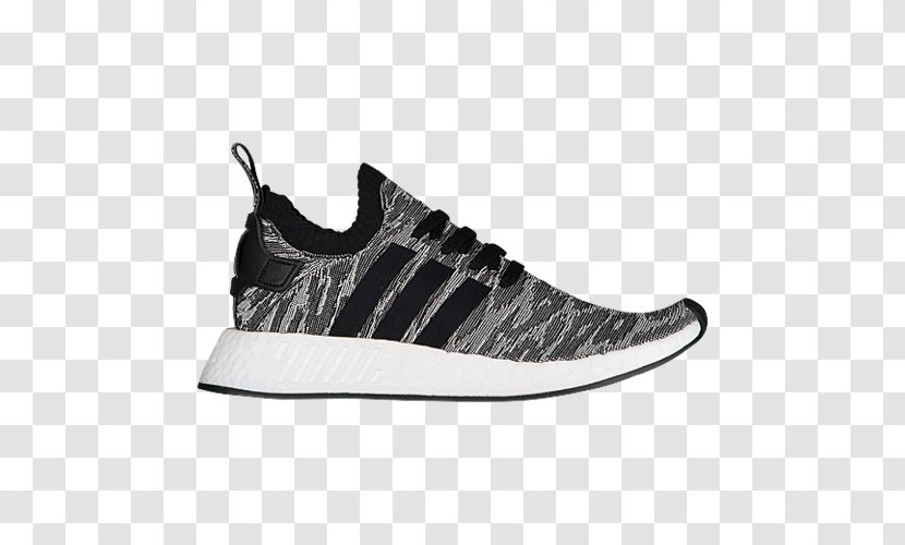 Men's Adidas NMD R2 PK Nmd Casual Sneakers From Finish Line Mens Shoes Ftw White Primeknit - Black Transparent PNG