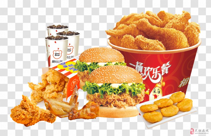 French Fries Chicken Nugget Onion Ring Hamburger Fried - Snack Transparent PNG