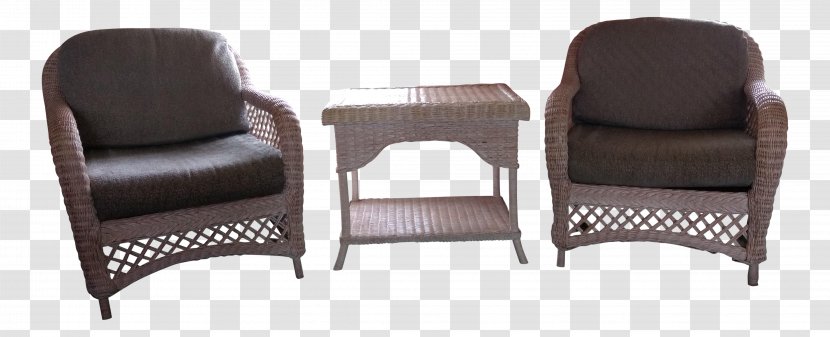 Table Chair Resin Wicker Garden Furniture - Footstool Transparent PNG
